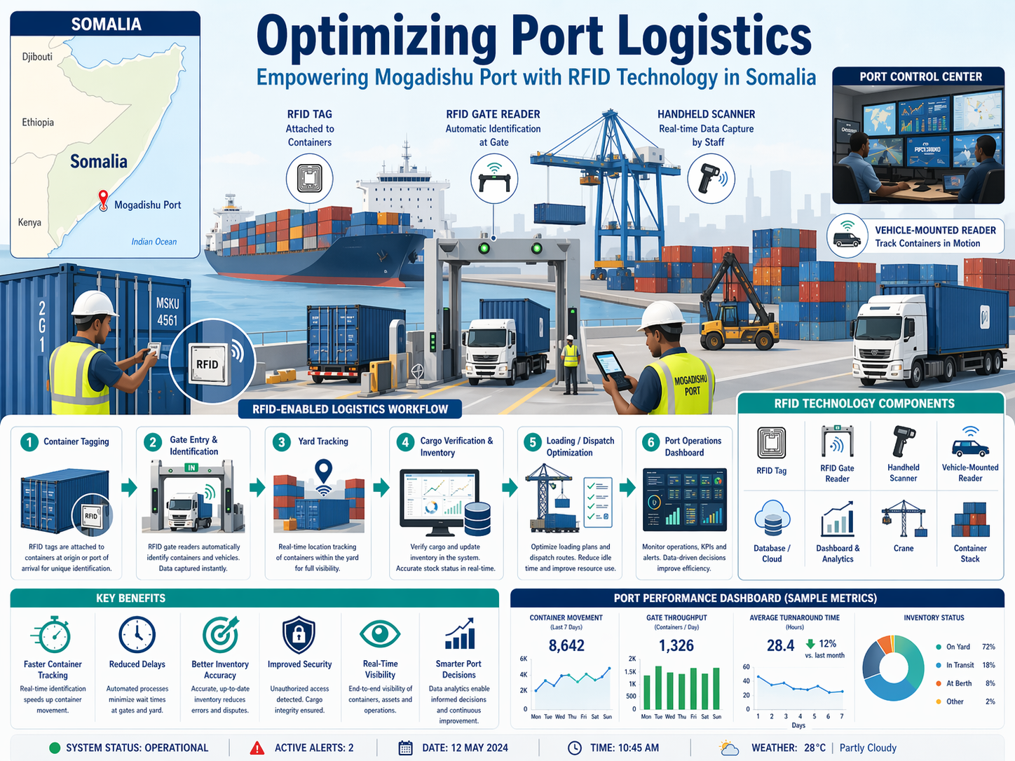 Optimizing Port logistics: empowering Mogadishu Port with RFID technology in Somalia.